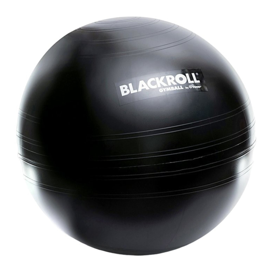 BLACKROLL GYMBALL Instruction Manual