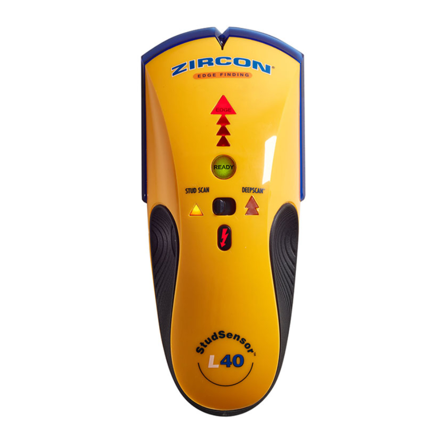 Zircon StudSensor L40 Manual ManualsLib