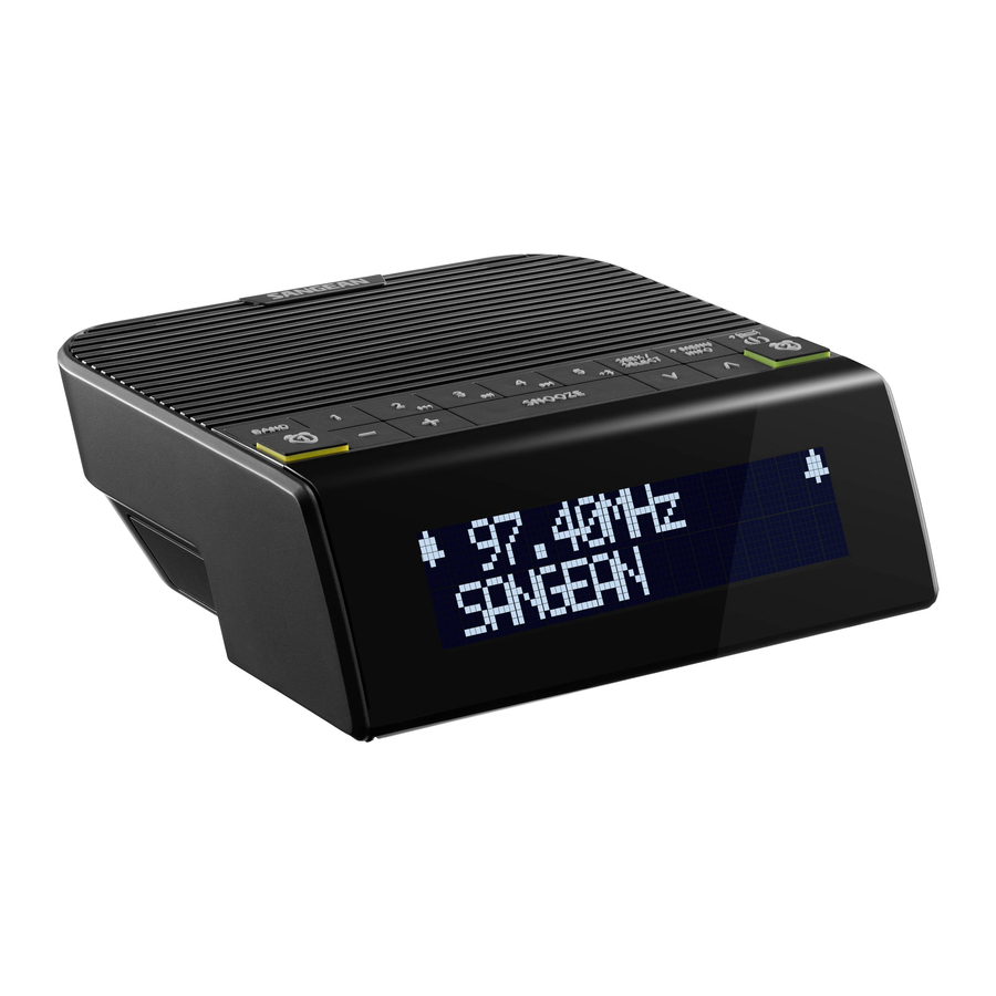 Sangean DCR90BT Clock Radio Manual ManualsLib