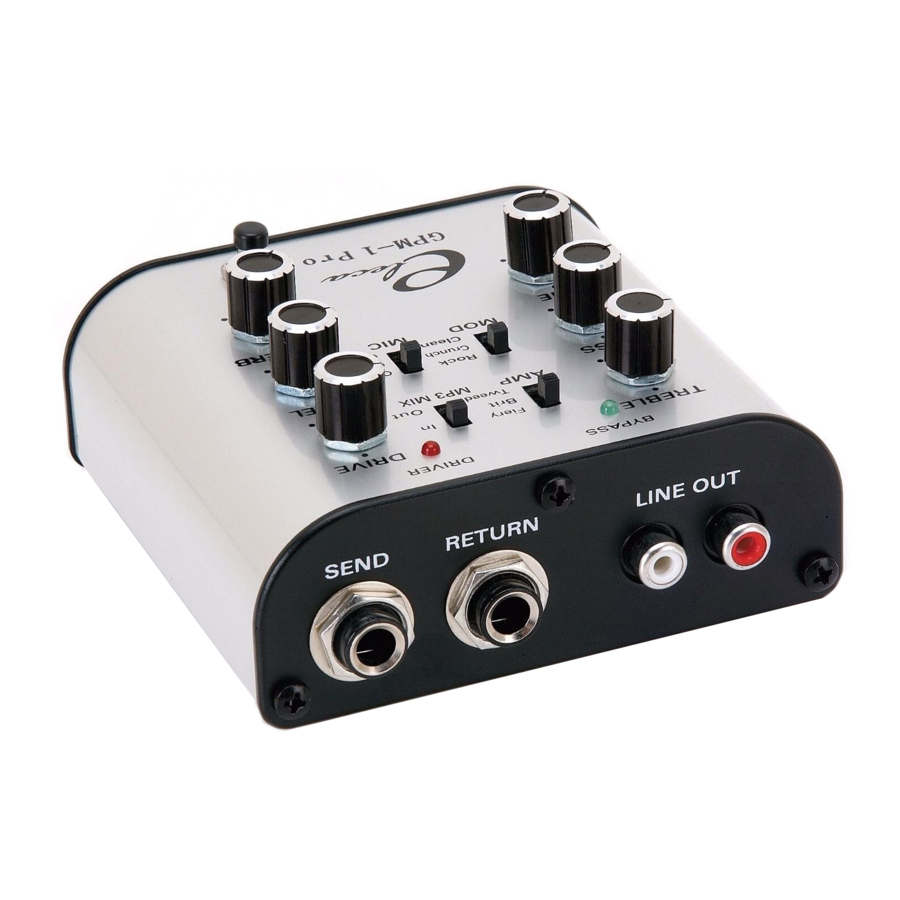 MC Crypt GPM1 Pro Guitar Amplifier Simulator Operating Instructions