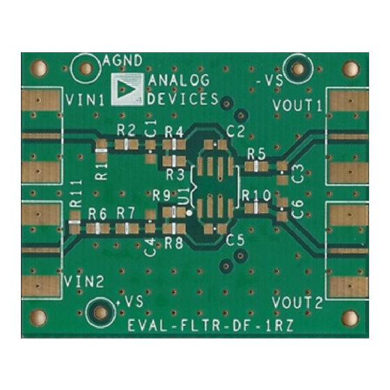 ANALOG DEVICES EVALFLTRDF1RZ APPLICATION NOTE Pdf Download ManualsLib