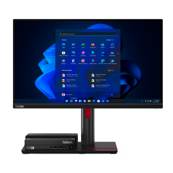 Lenovo ThinkCentre Tio Flex 24i Quick Start Manual