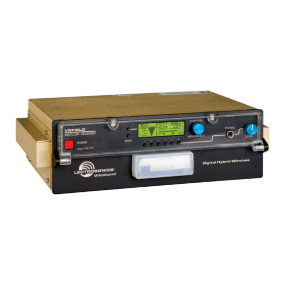 LECTROSONICS VENUE INSTRUCTION MANUAL Pdf Download ManualsLib