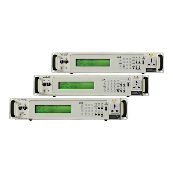 User Manuals: Pacific 110ACX AC Power Source