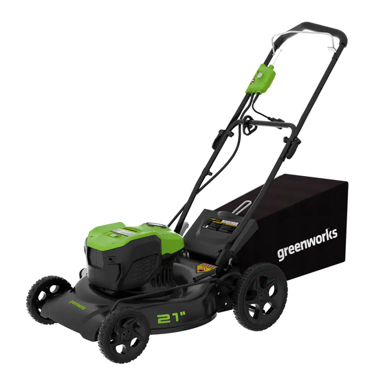 GreenWorks 2508102 Electric Lawn Mower Manuals
