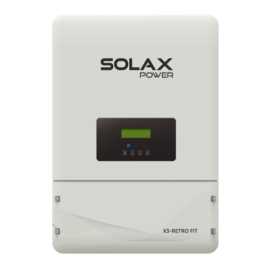 SolaX Power X3-Fit-8.0-E Quick Installation Manual