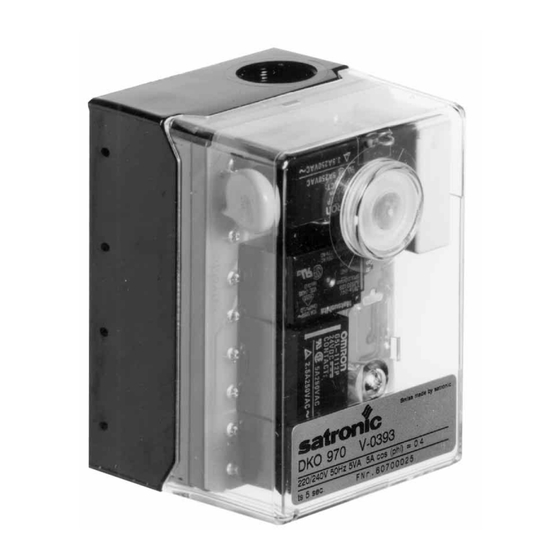 Satronic DKO 974 Technical Data Manual