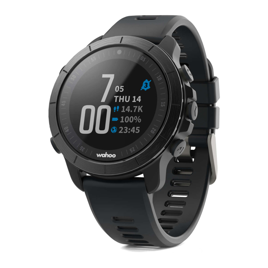 Wahoo ELEMENT RIVAL - Multisport GPS Watch Quick Start Guide | ManualsLib