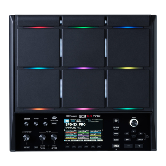 Roland SPD-SX PRO Manual