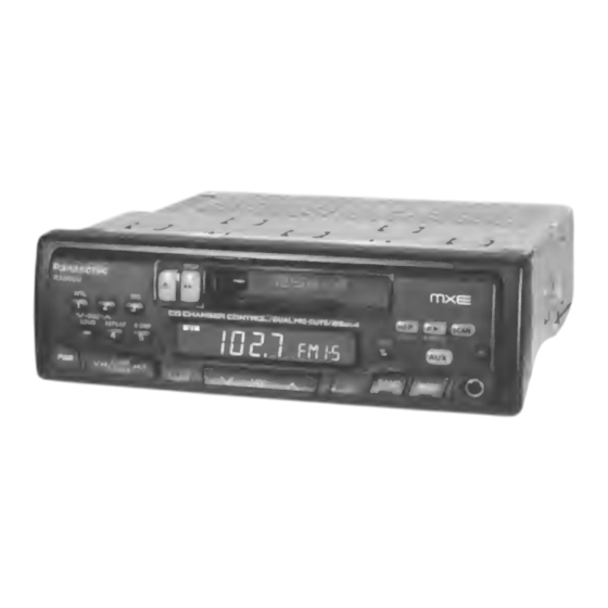Panasonic CQ-RX65EU Operating Instructions Manual