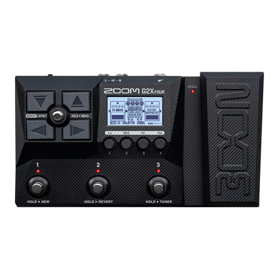 ZOOM G2 FOUR MANUAL Pdf Download ManualsLib