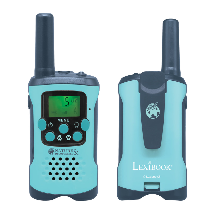 LEXIBOOK TW48ND Walkie Talkie Instruction Manual ManualsLib