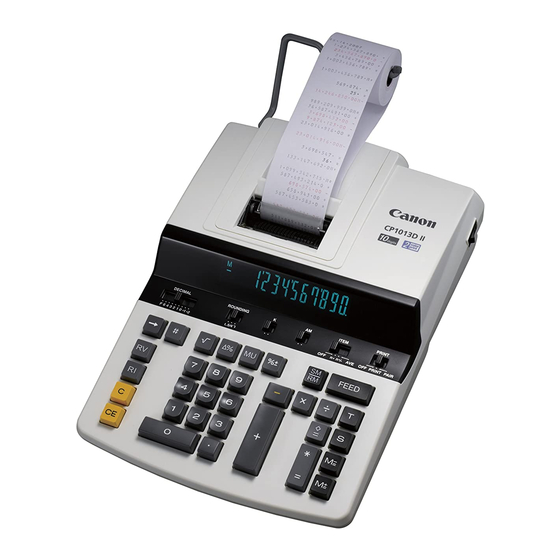 Canon CP1013D II Instructions Manual