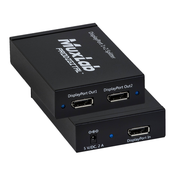 MuxLab Prodigital DisplayPort 1.2A Quick Installation Manual