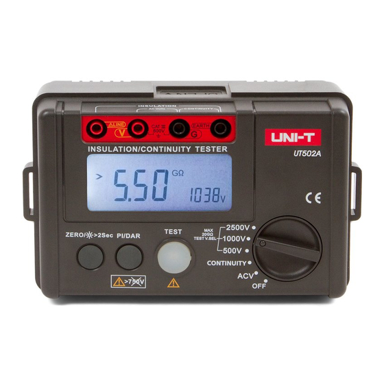 UNI-T UT502A Operating Manual