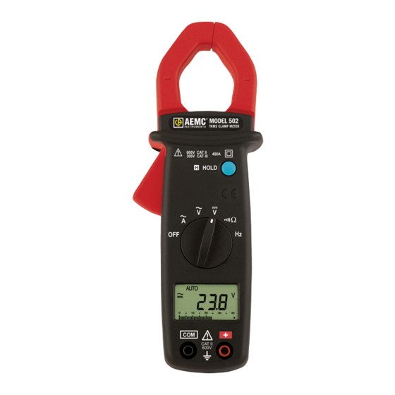 AEMC instruments 502 Manual