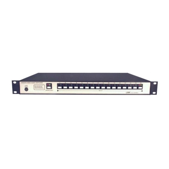 Link electronics AVS-816/HDD Specification Sheet