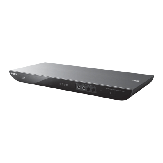 Sony BDP-S495 Blu-Ray Disc Player Manuals