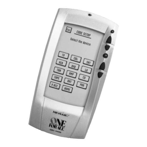 One for All Mosaic URC-9990 User Manual