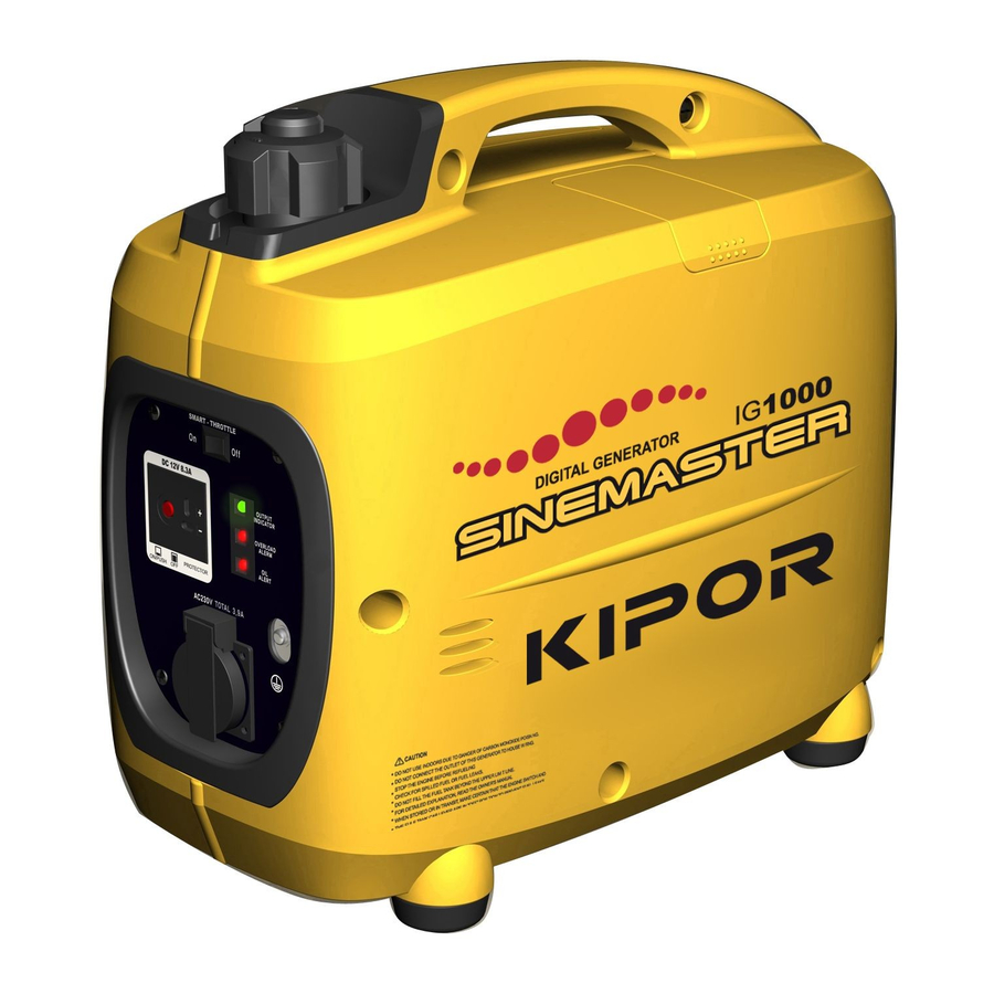 Kipor Sinemaster IG1000 Operation Manual