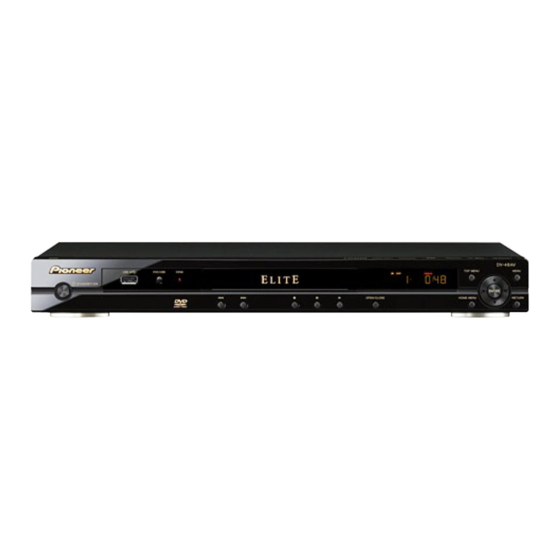 Pioneer Elite DV-48AV Operating Instructions Manual