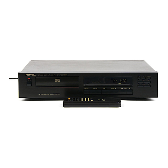Rotel RCD-965BX Owner's Manual