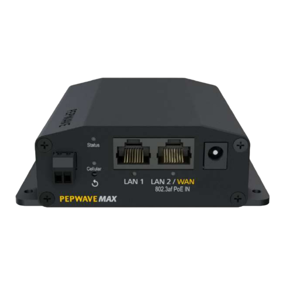 peplink Pepwave MAX Series User Manual