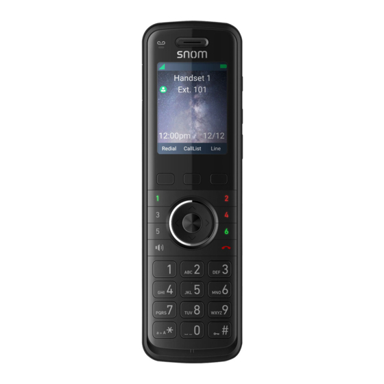 Snom M55 SIP DECT Handset Quick Installation Manual