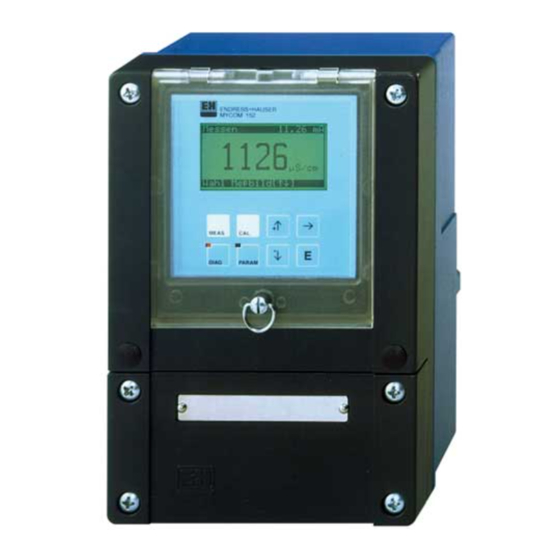 ENDRESS+HAUSER CLM 152 OPERATING INSTRUCTIONS MANUAL Pdf Download