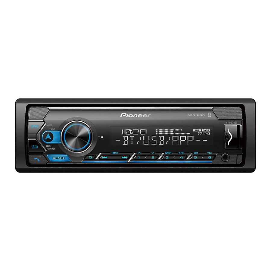 Pioneer MVH-S322BT, MVH-S320BT Quick Start Guide | ManualsLib