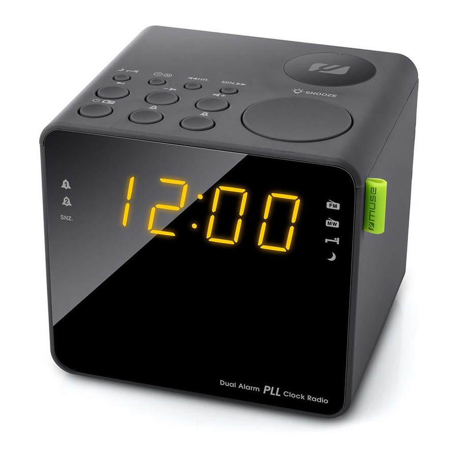 Muse M187 CR, M187 CLG Dual Alarm Clock Radio Pll Manual ManualsLib