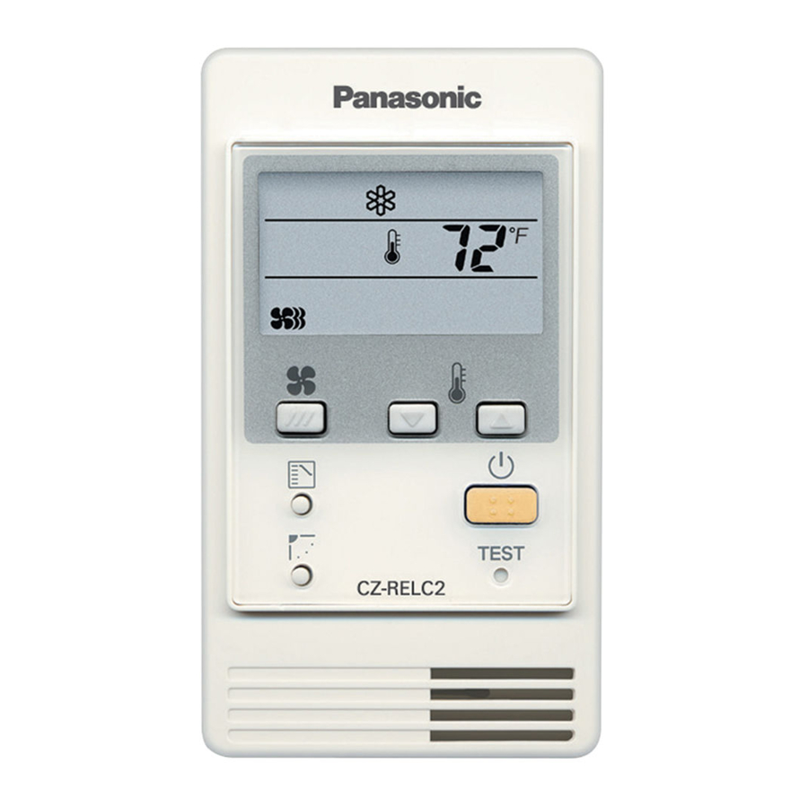 Panasonic CZ-RELC2 - Simple Remote with Backlight Installation