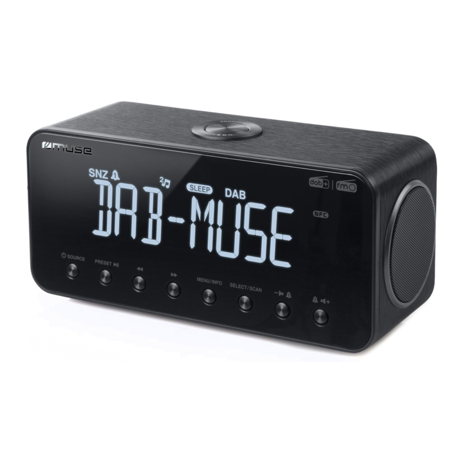 Muse M196 DBT DAB+/FM Clock Radio PLL With Bluetooth Manual ManualsLib