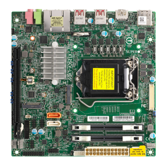 Supermicro X12SCV-LVDS User Manual