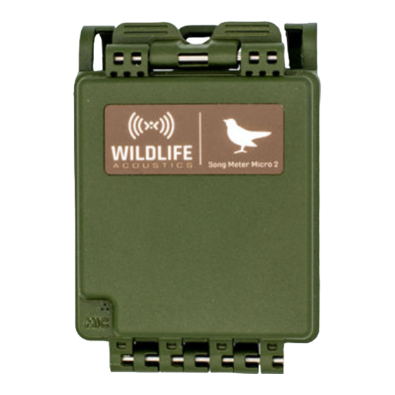 Wildlife Acoustics Song Meter Micro 2 User Manual