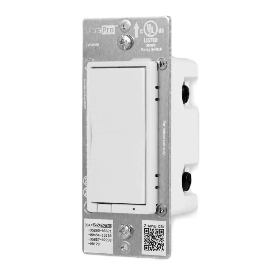 Jasco UltraPro ZW4008 39348 InWall Smart Switch Manual ManualsLib