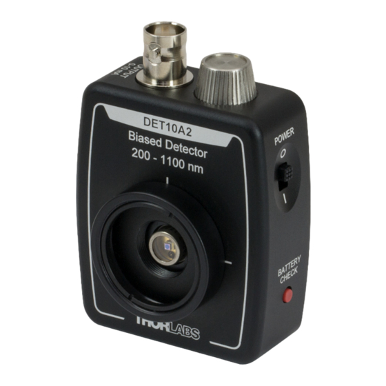 THORLABS DET10A2 USER MANUAL Pdf Download ManualsLib