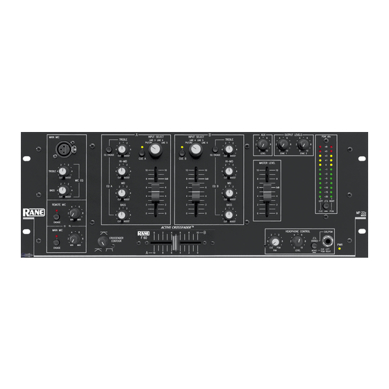 Rane MP 22Z Operator's Manual
