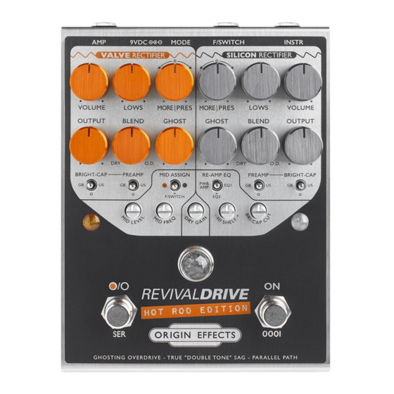 Origin Effects REVIVALDRIVE HOT ROD EDITION Getting Started Manual