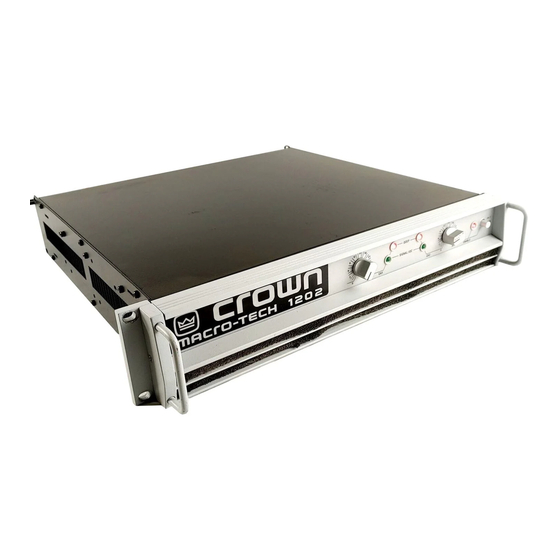 Crown Macro-Tech MA-1202 Architectural & Engineering Specifications