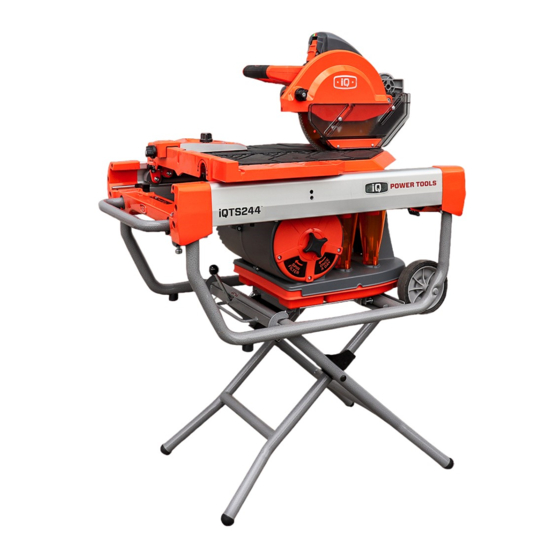IQ Power Tools iQTS244-CE Operator's Manual