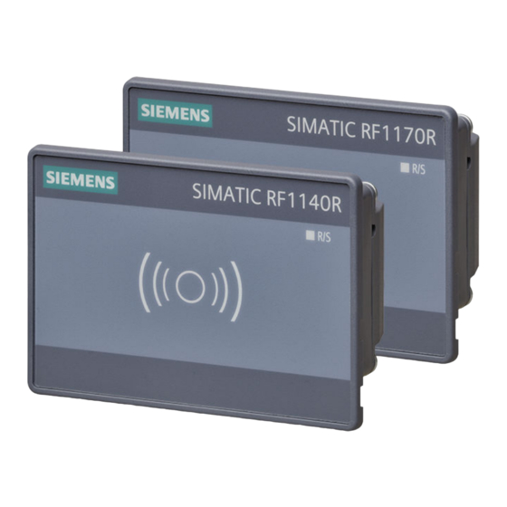 Siemens SIMATIC RF1100 Operating Instructions Manual