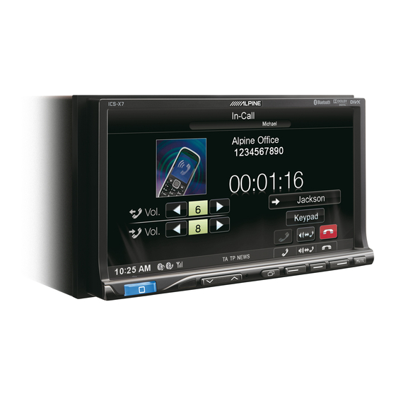 Alpine ICS-X7HD Quick Reference Manual