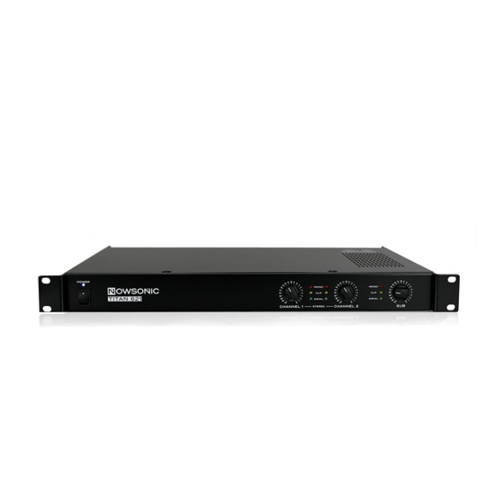 Nowsonic Titan 621 Power Amplifier Manuals