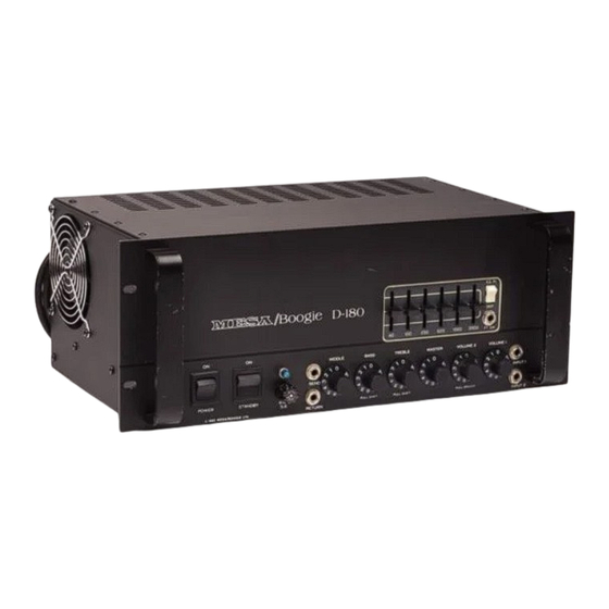 Mesa/Boogie D-180 Operating Manual