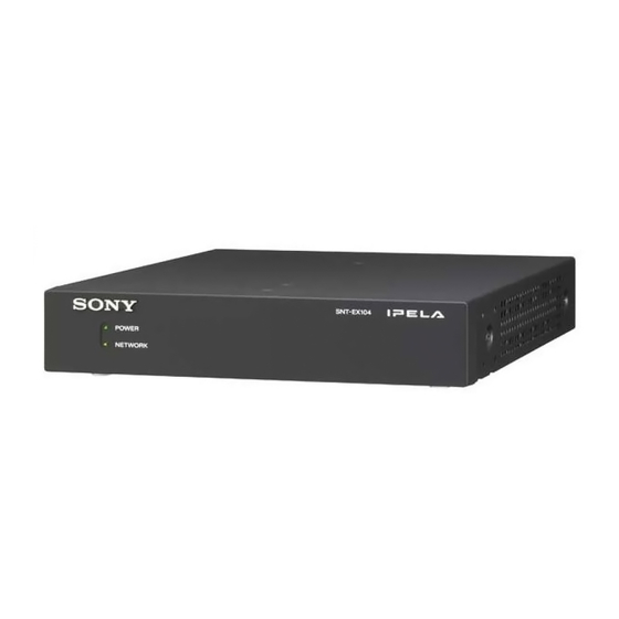 Sony Ipela SNT-EX154 User Manual