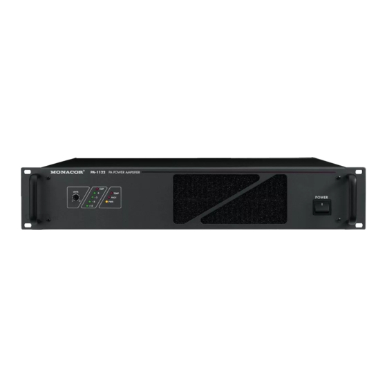 Monacor PA-1122 Instruction Manual