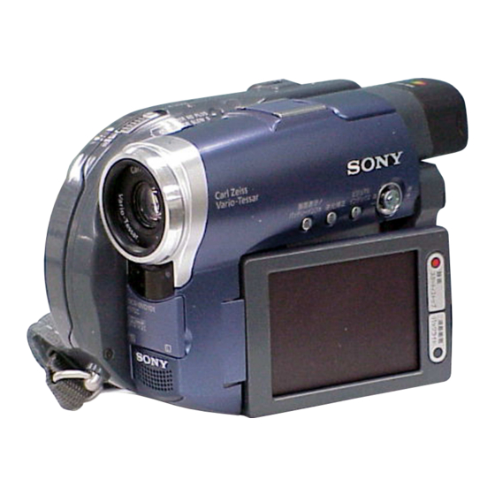 Sony DCR-DVD101 Service Manual
