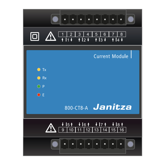 janitza 800-CT8-A Installation Manual