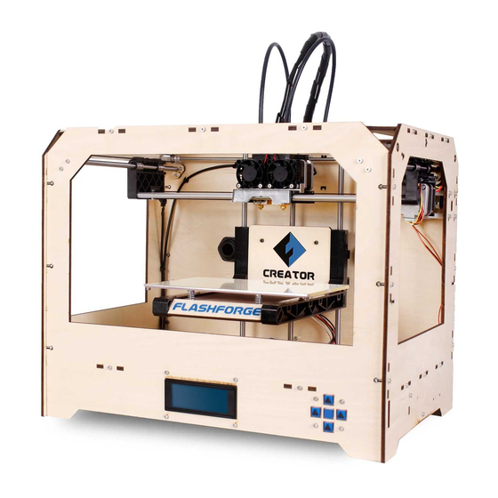 Flashforge Creator Quick Start Manual